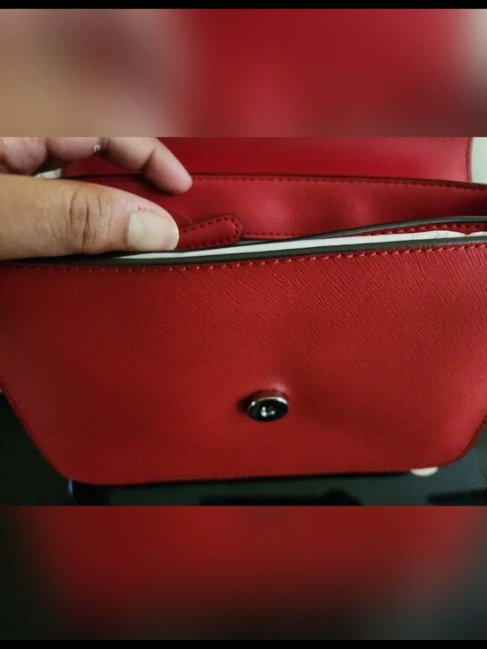 Michael Kors Red MK Chain Shoulder Bag